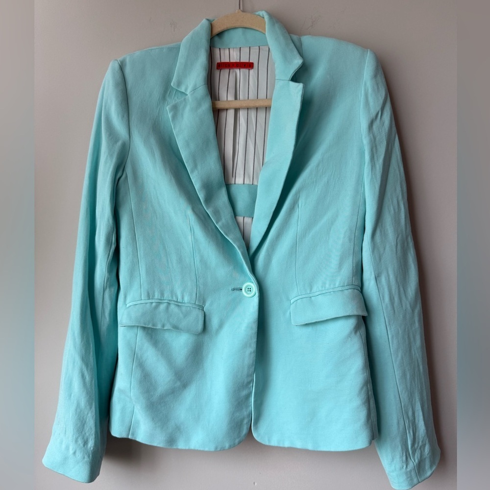 Alice + Olivia Tiffany Blue Blazer - Size Small